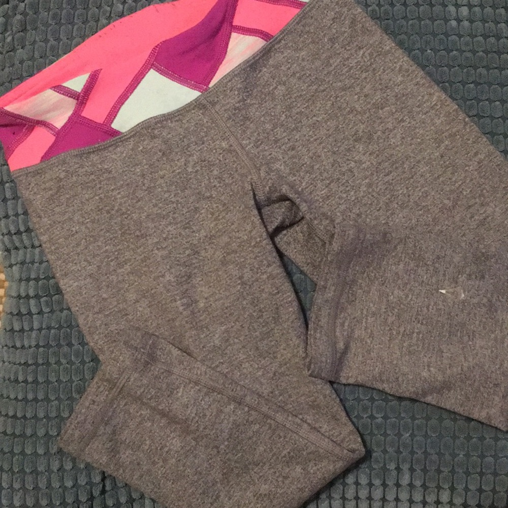 Ivivva grey leggings reversible pants girls 10